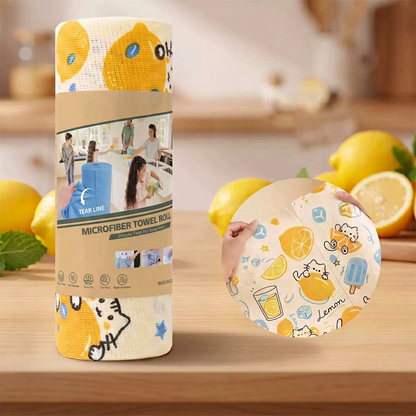 Printed Tear-Off Microfiber Cleaning Cloths for Kitchen