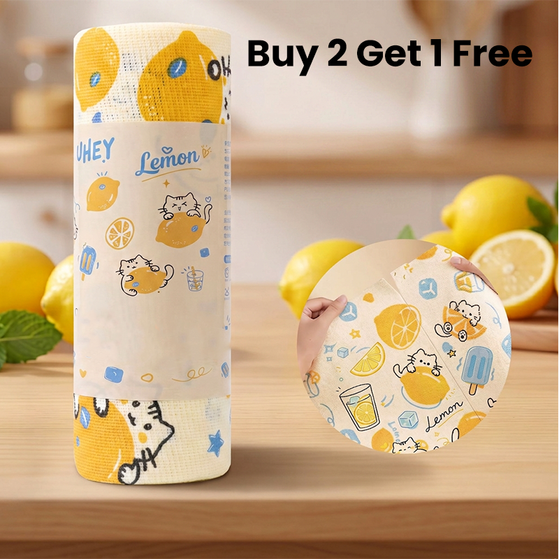 Printed Tear-Off Microfiber Cleaning Cloths for Kitchen