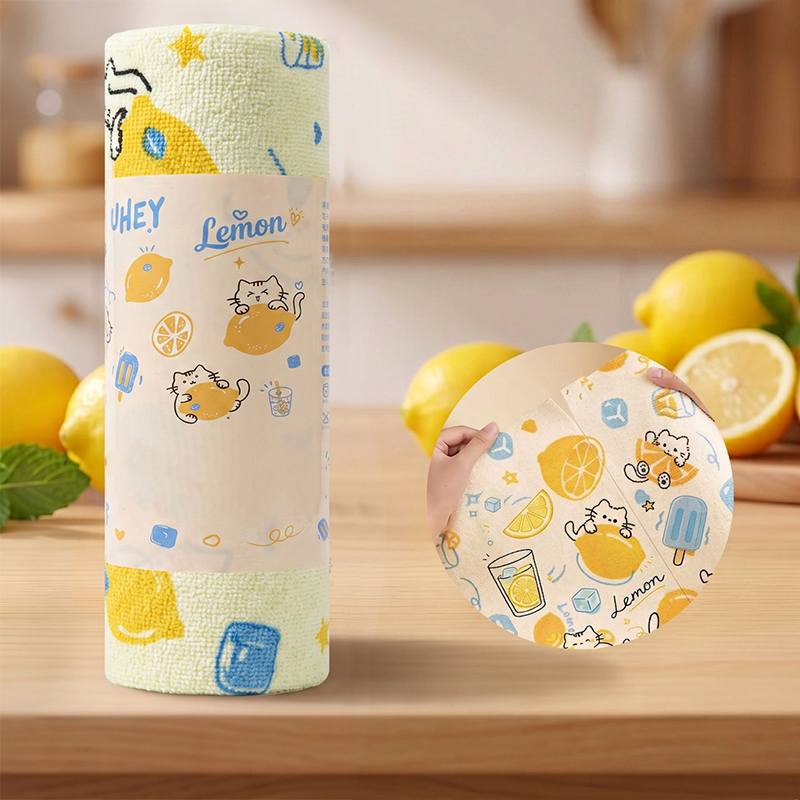 Printed Tear-Off Microfiber Cleaning Cloths for Kitchen
