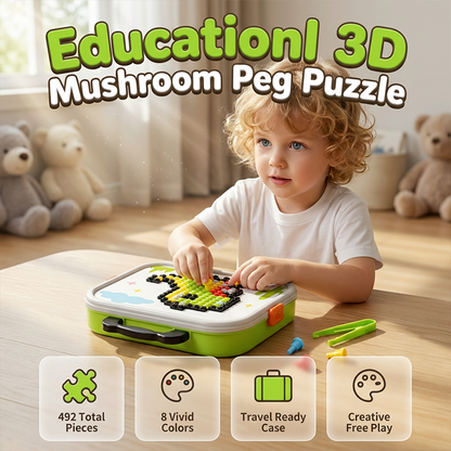 Creative 3D Mushroom Peg Puzzle