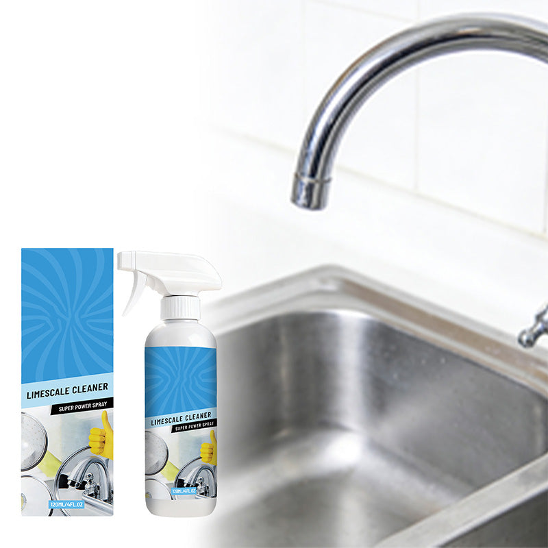 Leistungsstarkes Entkalkungsspray für Wasserhähne und Spülbecken