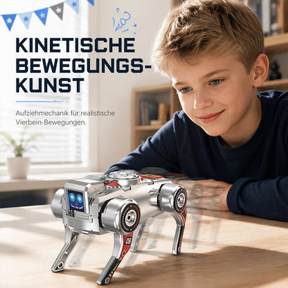 2-in-1 Aufziehbarer Roboter-Hund mit Verwandlungsfunktion & Fidget-Spinner