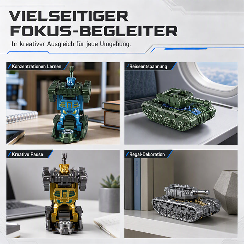 2-in-1 Aufziehbarer Roboter-Hund mit Verwandlungsfunktion & Fidget-Spinner