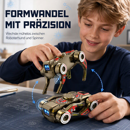 2-in-1 Aufziehbarer Roboter-Hund mit Verwandlungsfunktion & Fidget-Spinner
