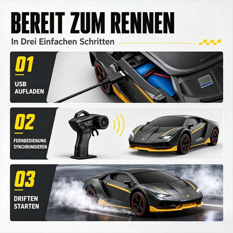4WD RC Drift-Rennauto – Ferngesteuertes Hochgeschwindigkeits-Spielzeugauto