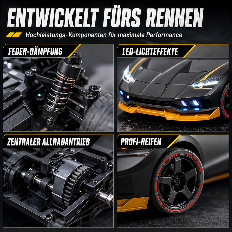 4WD RC Drift-Rennauto – Ferngesteuertes Hochgeschwindigkeits-Spielzeugauto