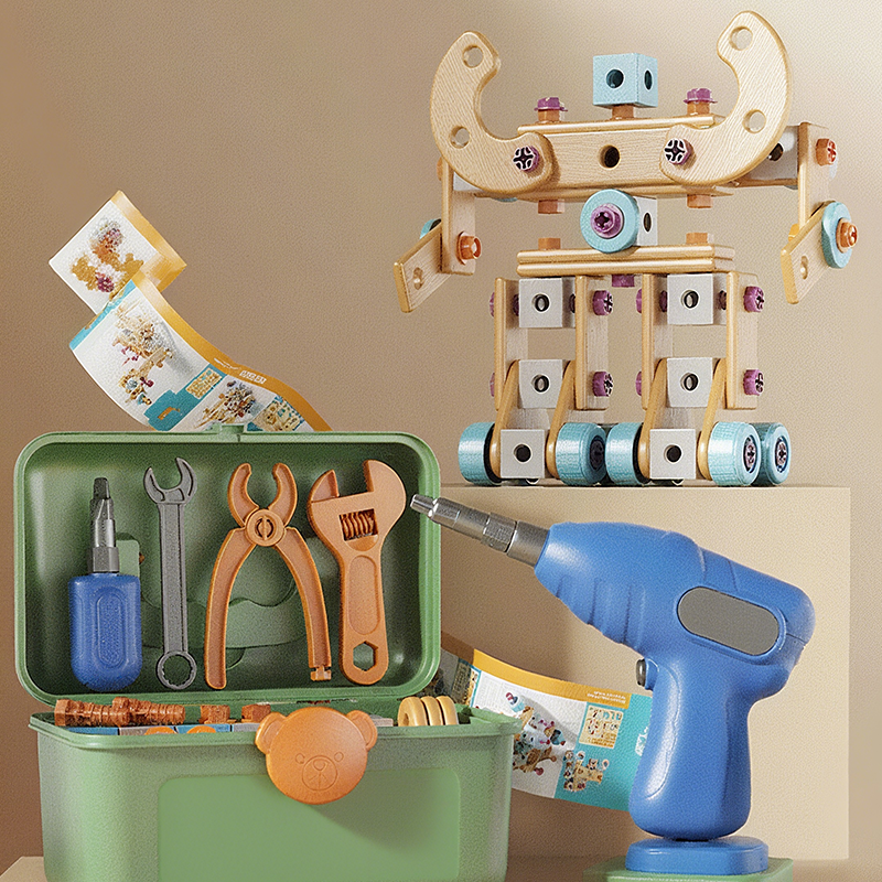 🧰 50 % RABATT⏰ Kinder DIY Werkzeugset, fördert handwerkliche Fähigkeiten🧩