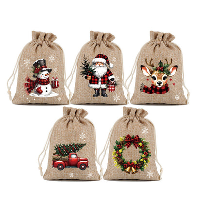 🎄 NUR FÜR KURZE ZEIT 50 % RABATT! 🎁 Weihnachts-Geschenksäckchen mit Kordelzug – Festliche Weihnachtsmann- & Rentier-Motive, Doppelter Kordelzug & Strapazierfähiger Stoff – Weihnachtsfreude in jedem Geschenk ✨