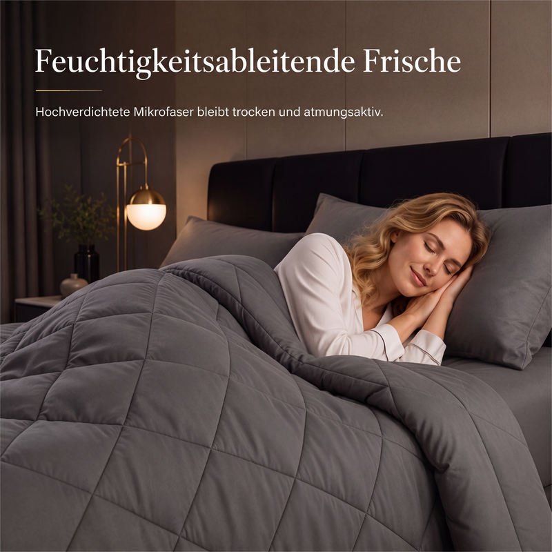 Steppbettwäsche-Set 3-teilig – Wolkenweich, ganzjährig warm! 🛏️ Rautensteppung hält Form, feuchtigkeitsregulierend, samtig weich ☁️