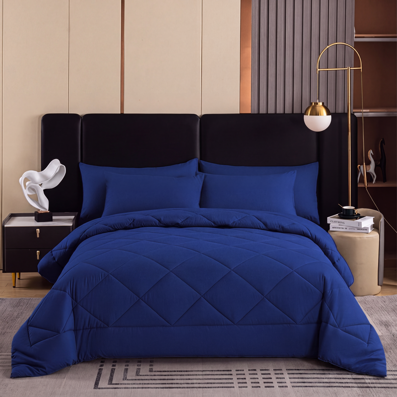 Steppbettwäsche-Set 3-teilig – Wolkenweich, ganzjährig warm! 🛏️ Rautensteppung hält Form, feuchtigkeitsregulierend, samtig weich ☁️