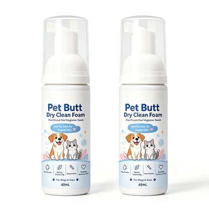 🔥 2+1 GRATIS!!🧼Trockenreinigungsschaum für den Po von Hunden und Katzen – kein Abspülen erforderlich