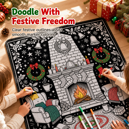 DIY Christmas Coloring Blanket