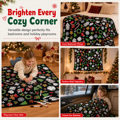 DIY Christmas Coloring Blanket