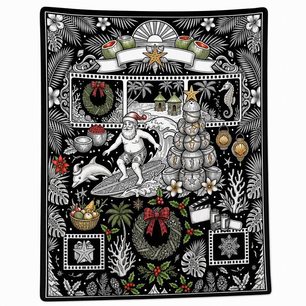 DIY Christmas Coloring Blanket