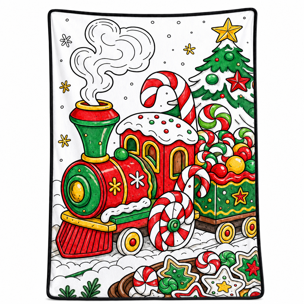 DIY Christmas Coloring Blanket