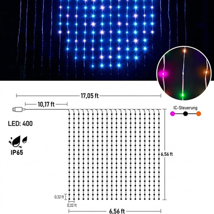 📢📢50% RABATT !!⏰Wasserdichte LED Vorhänger Lichterkette