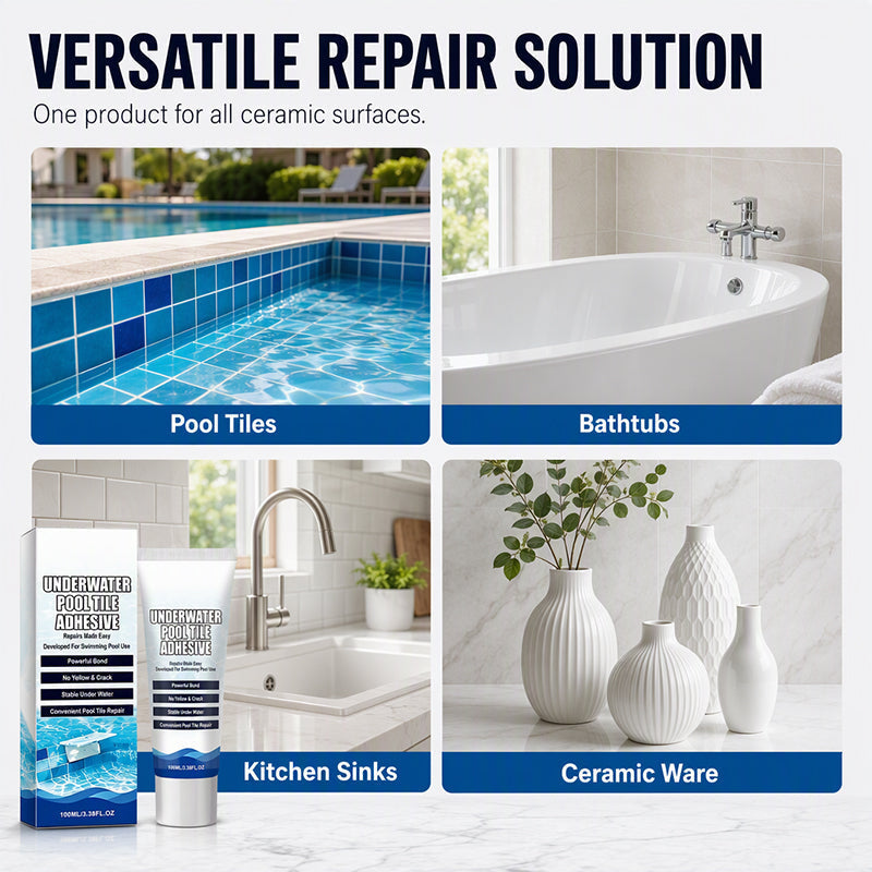 💥 2 KAUFEN, 1 GRATIS + 50 % RABATT!🥳Hochfester Kleber für Unterwasser-Poolfliesen