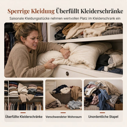 ⏳ Zeitlich begrenzter Rabatt von 50 % ⏰ Aufbewahrungs-Hockerbezug: Füllbar mit Kleidung, breiter Reißverschluss, waschbar, 45 x 45 x 23 cm 🧺🛋️