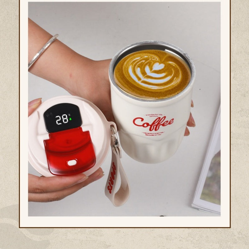 Tragbarer smarter Thermo-Kaffeebecher mit Temperaturanzeige