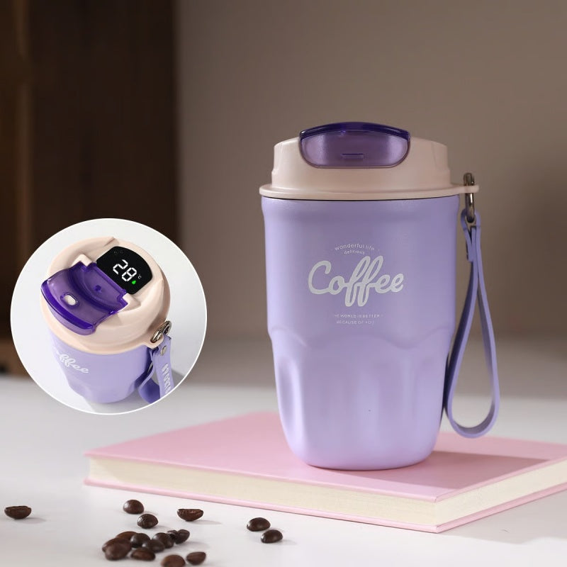 Tragbarer smarter Thermo-Kaffeebecher mit Temperaturanzeige