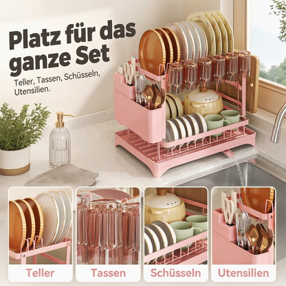 Platzsparende Abtropfgestell für die Küche🍽️✨