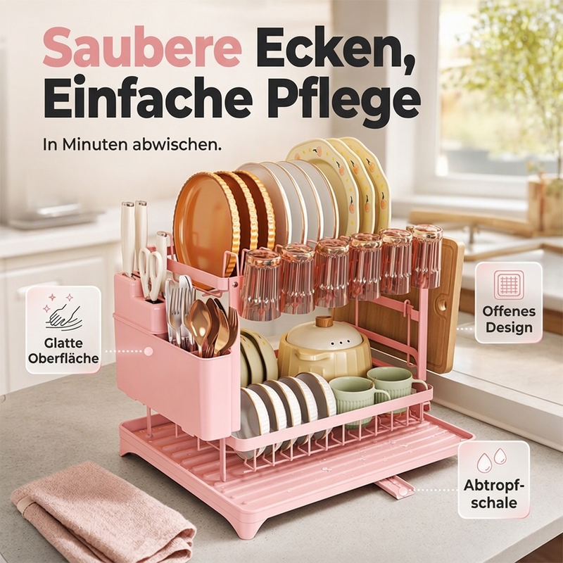 Platzsparende Abtropfgestell für die Küche🍽️✨