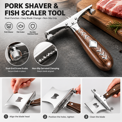 Handgefertigter Metall-Schweinehaarschaber für den Haushalt und die Küche🐟✨