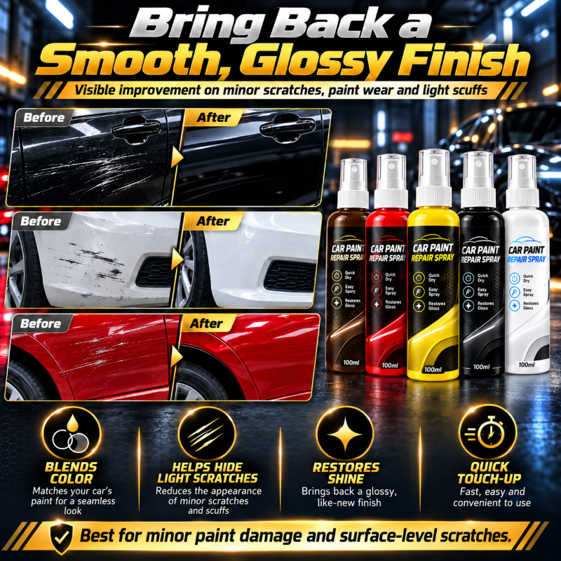 🎁🔥 In verschiedenen Farben erhältlich – Kratzer-Reparaturspray für Autos, für leichte Kratzer und schnelle Ausbesserungen. 🥰