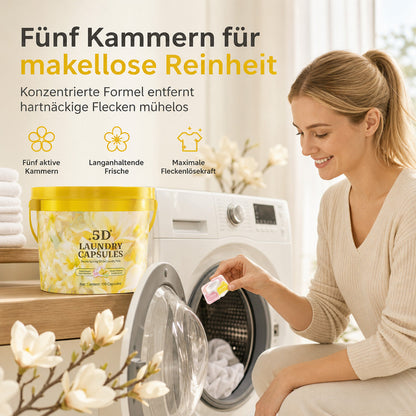 5-in-1 Waschmittelkapseln 100 Stück für Tiefenreinigung und langanhaltenden Duft