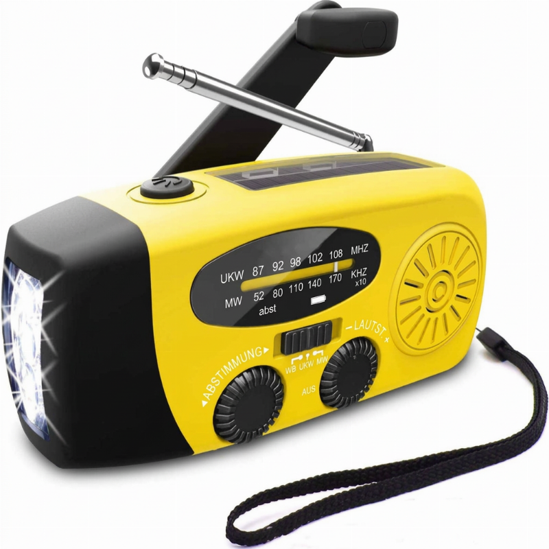🏕️ 📻 Careluxpro Multifunktionales Tragbares Solar-Notfallradio – Powerbank, Handkurbel & Katastrophenvorsorge
