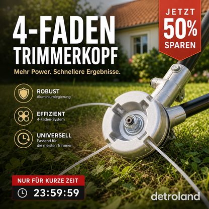 🌿 50% RABATT! 🔧 Aluminium-Trimmerkopf für Rasentrimmer & Freischneider – Universelle Passform, Robuste Konstruktion & Ideal Für Effizientes Mähen Und Unkrautentfernung 🏡