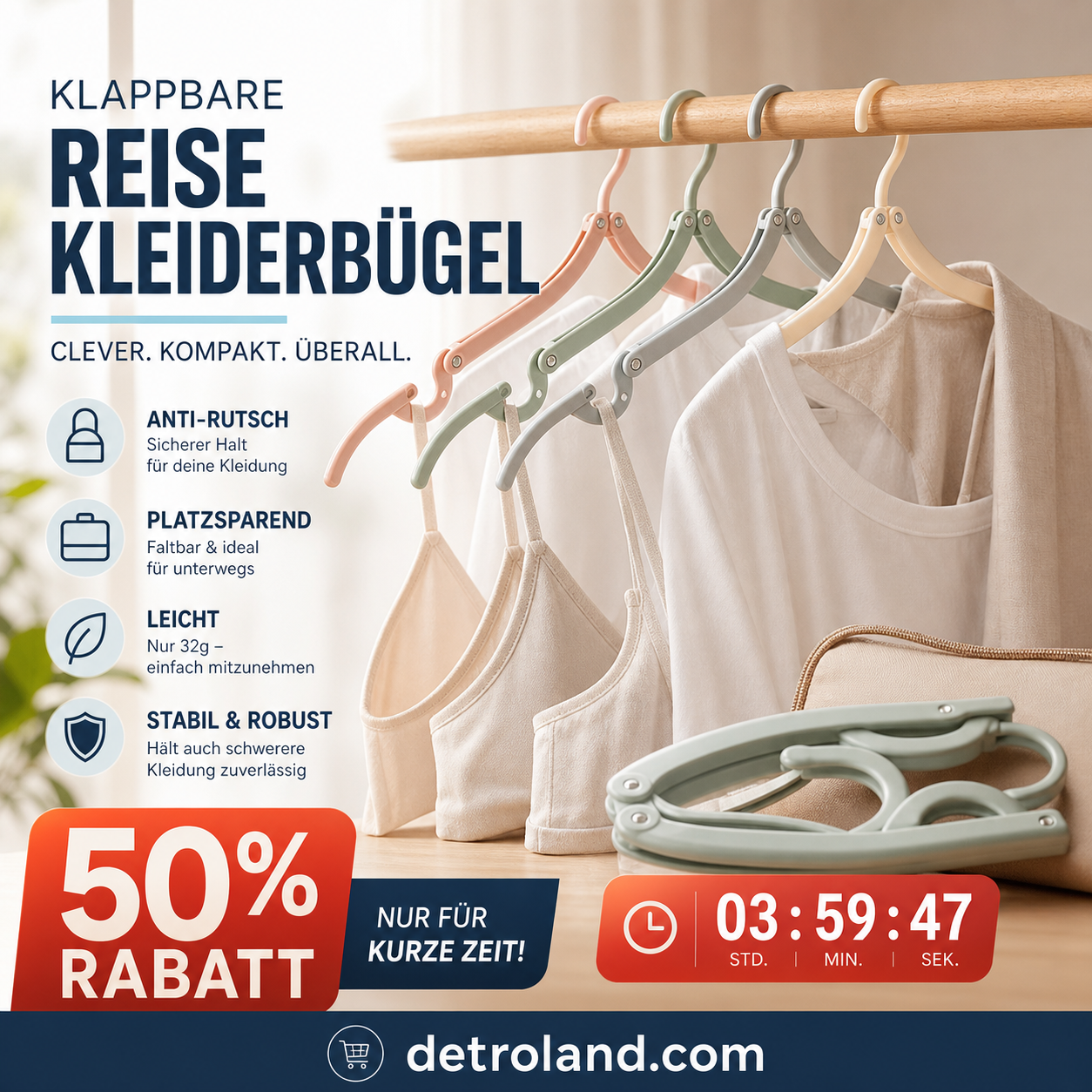 🔥2026 Sommerverkauf 50% Rabatt 🔥Multifunktionale Reisen faltbare Wellen Haanger