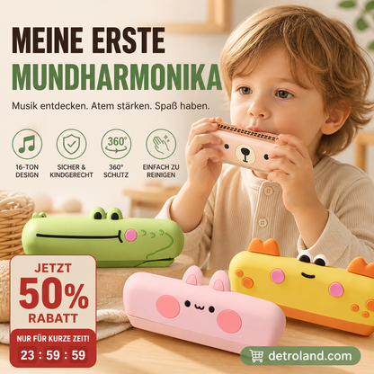 16-Loch-Mundharmonika für Kinder mit Comic-Motiven🎵✨