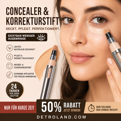 ⏳Begrenzte Zeit 50% Rabatt💥Concealer und Korrekturstift mit Schwammapplikator