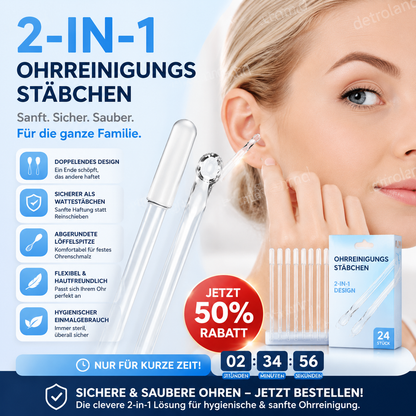 👂Doppelt wirksame, klebrige Ohrreinigungsstäbchen🧹✨