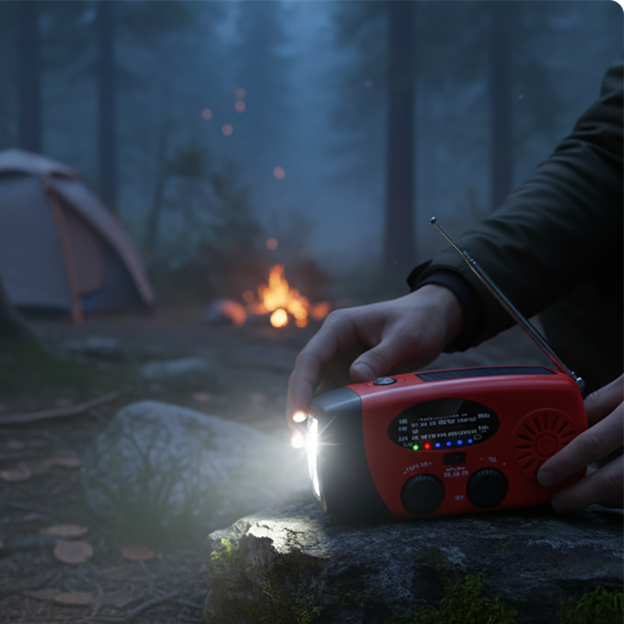 🏕️ 📻 Careluxpro Multifunktionales Tragbares Solar-Notfallradio – Powerbank, Handkurbel & Katastrophenvorsorge